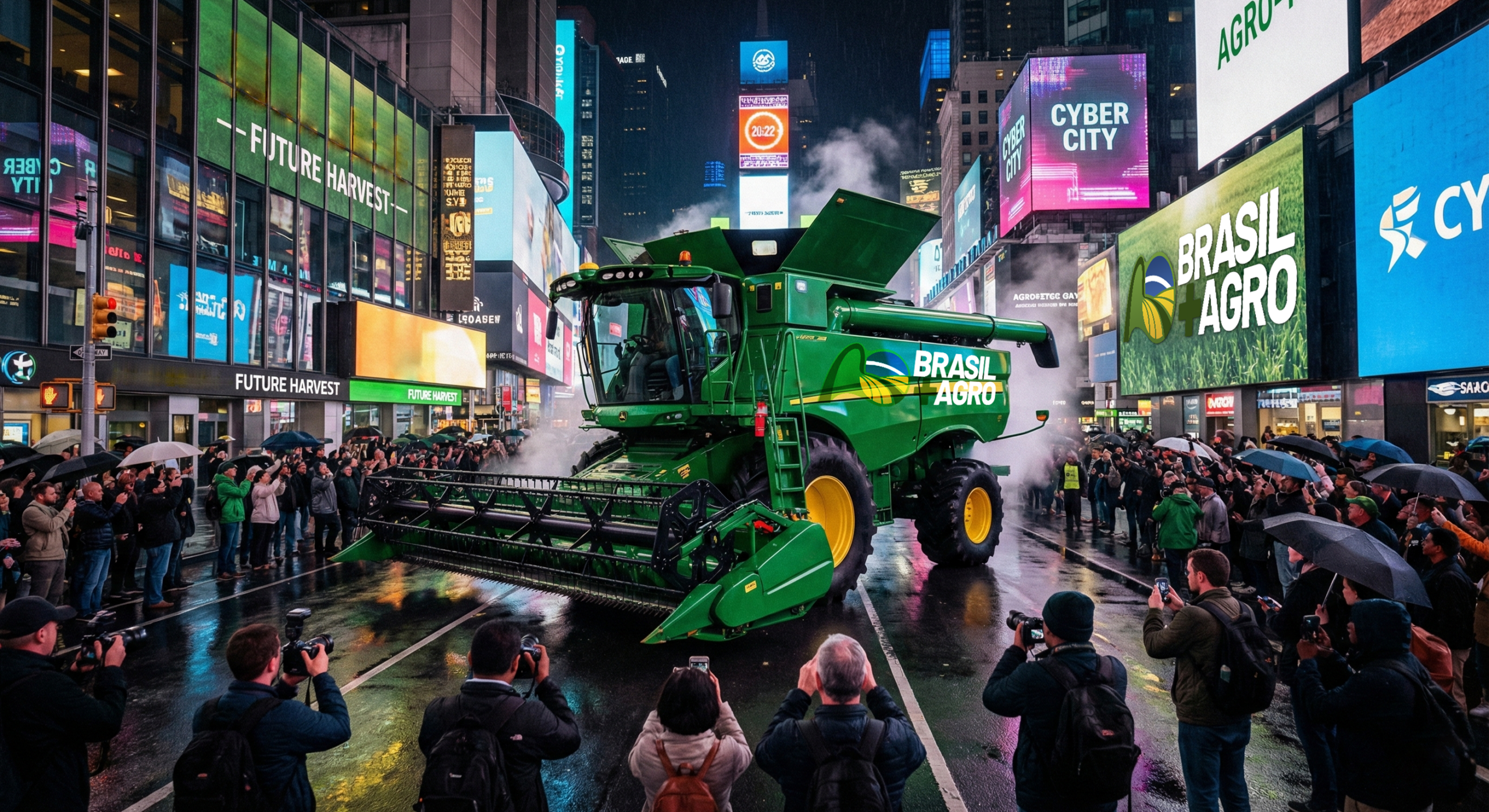 COLHEITADEIRA NA TIMES SQUARE-